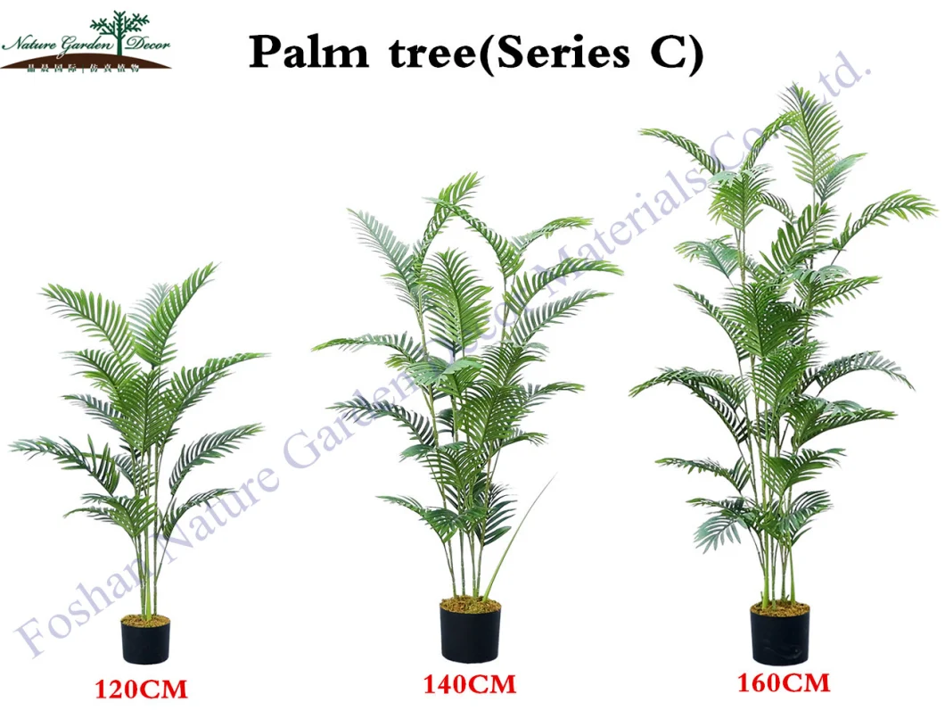 Wholesale Plastic Palm Plants with Pot Green Artificial Tree