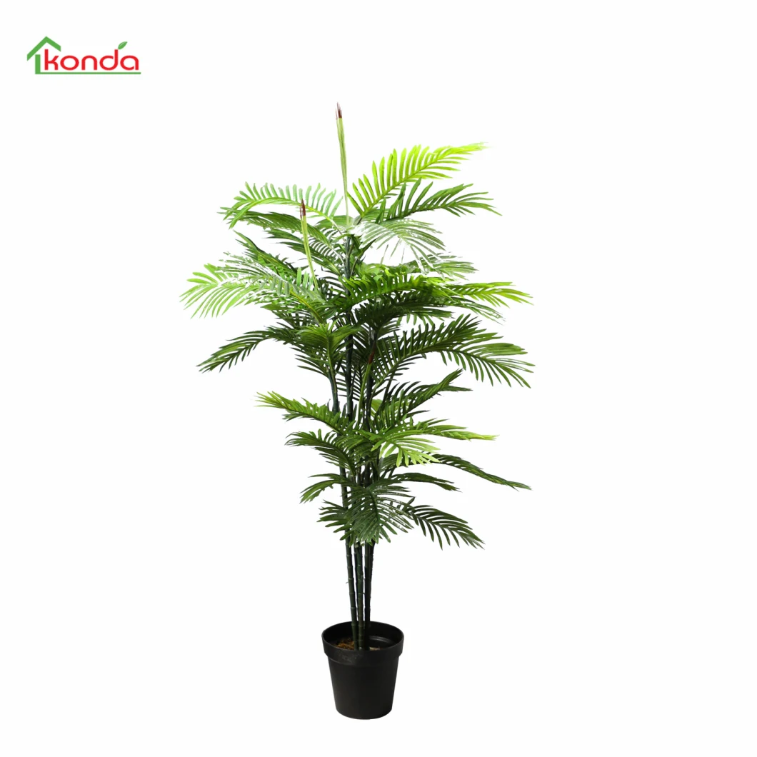 Factory Direct Sale Indoor Decoration Lifelike Artificial Palm Tree Leaves Bonsai