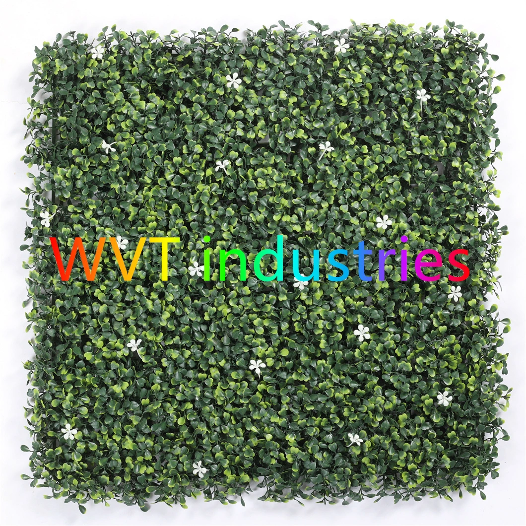 Anti UV Artificial Plastic IVY Foliage Faux Boxwood Vertical Garden Green Plant Wall Vines