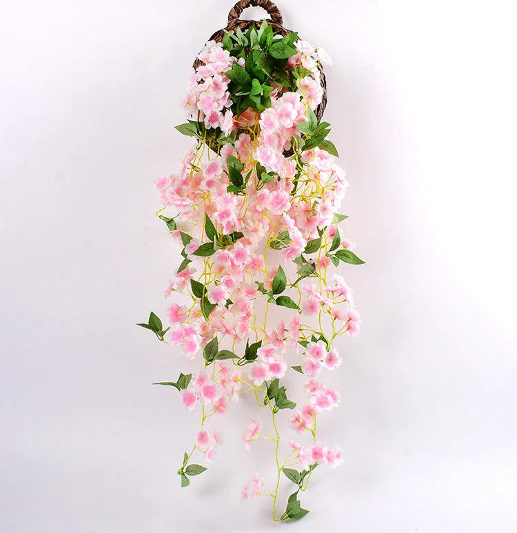 Silk Artificial Cherry Blossom Hanging Vine