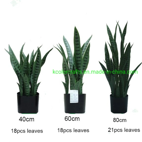 Plastic Artificial Plant Bonsai High Simulation Artificial Snake Plant for Indoor Decoration