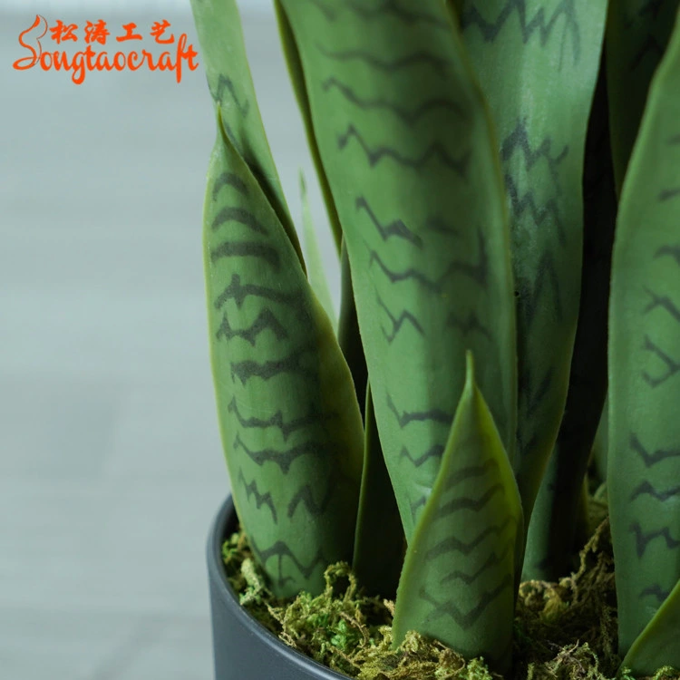 Wholesale Factory Real Touch Indoor Decorative Green Bonsai Artificial Snake Plant