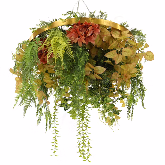 本格的な雰囲気、直径80cm、プラスチック人工吊り下げ植物、結婚式の装飾用のしだれ柳のつる