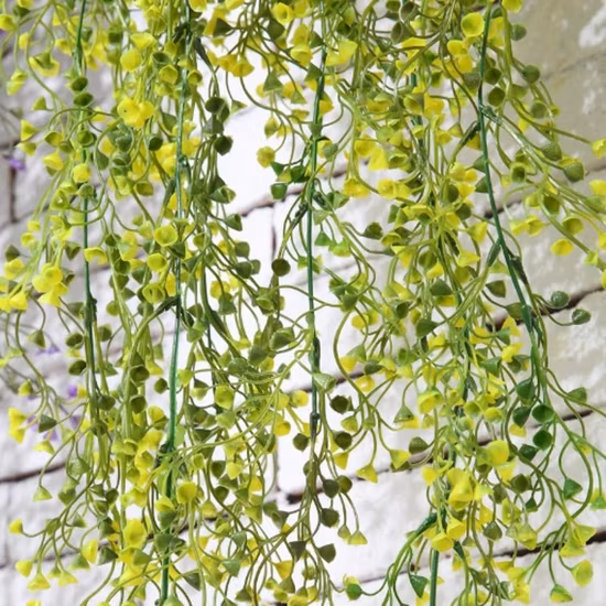50-105 センチメートル造花ハンギングプラント人工ハンギングプラント柳籐の花人工植物ハンギング壁の装飾家庭菜園