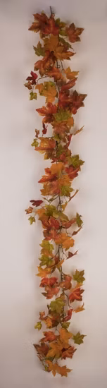 Inunion 人工カエデの葉植物つるぶら下げ花花輪葉家庭菜園結婚式の壁の装飾人工つる